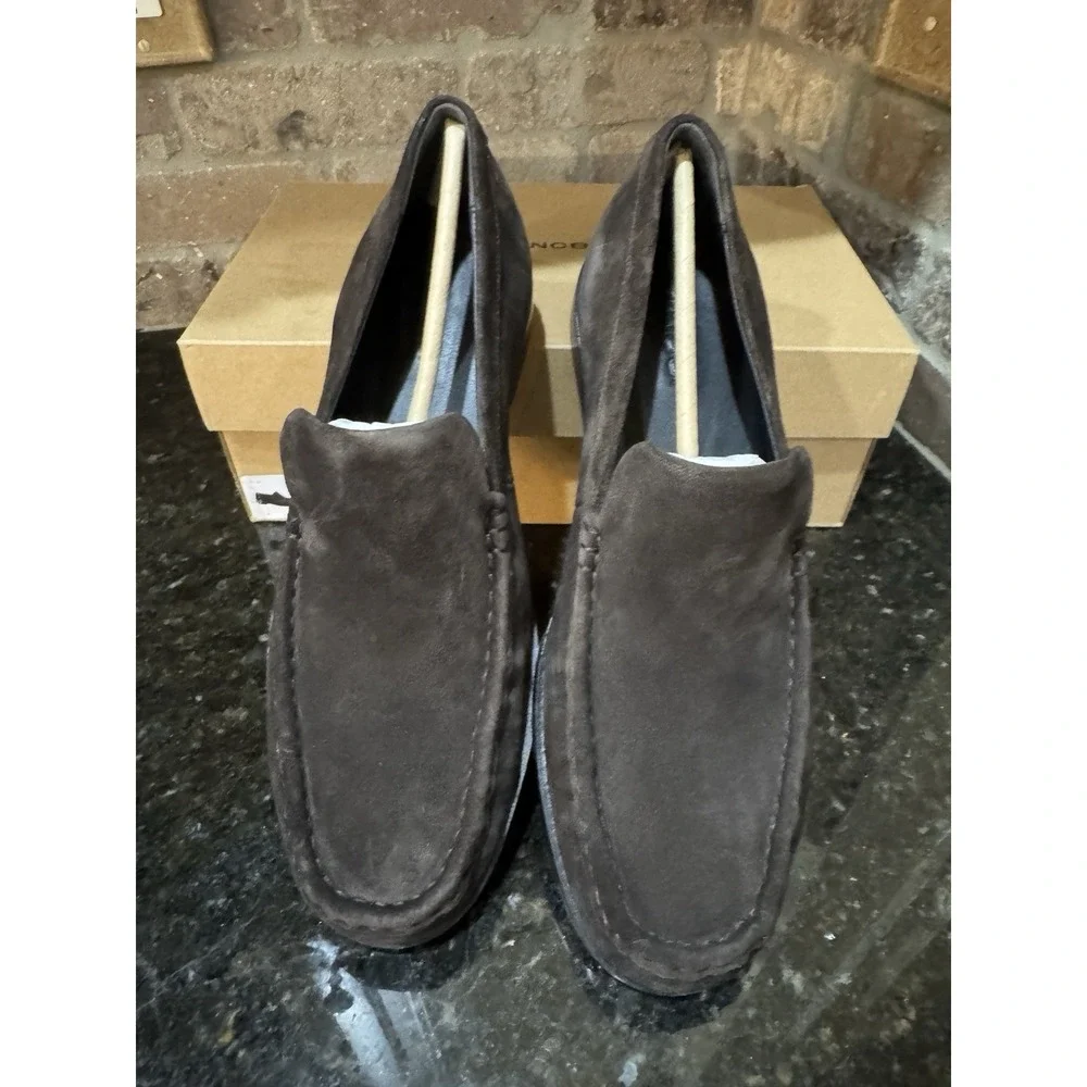 Vince Men Miles Suede Moccasin-style Loafer‎ Slip on Shoes Cocoa Brown Size 11.5